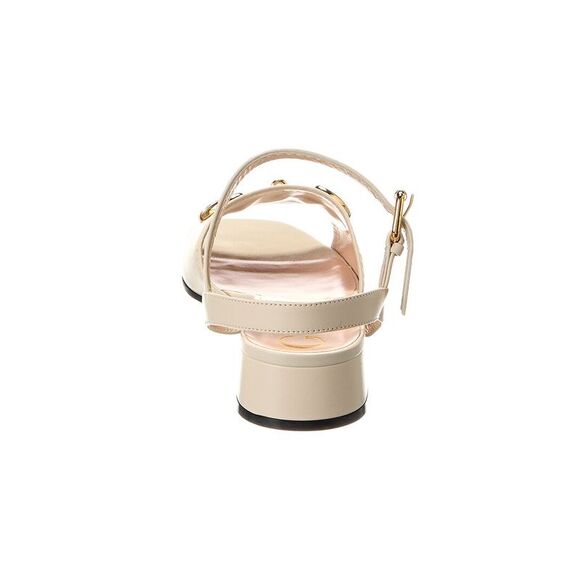 Gucci Horsebit Leather Sandal, White - Picture 3 of 5